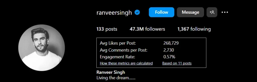 ranveer singh instagram